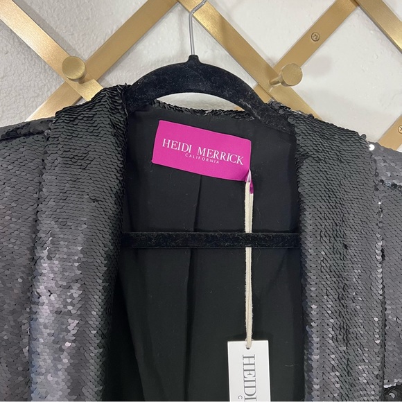 Heidi Merrick Black Sequined Blazer - Picture 3 of 13